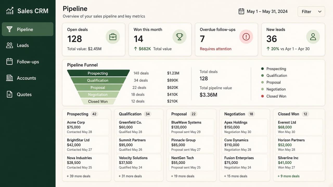 CRM Software — ZemERP web dashboard with left sidebar menus and live cards (sales team meeting a client with laptops). Cloud ERP software India.