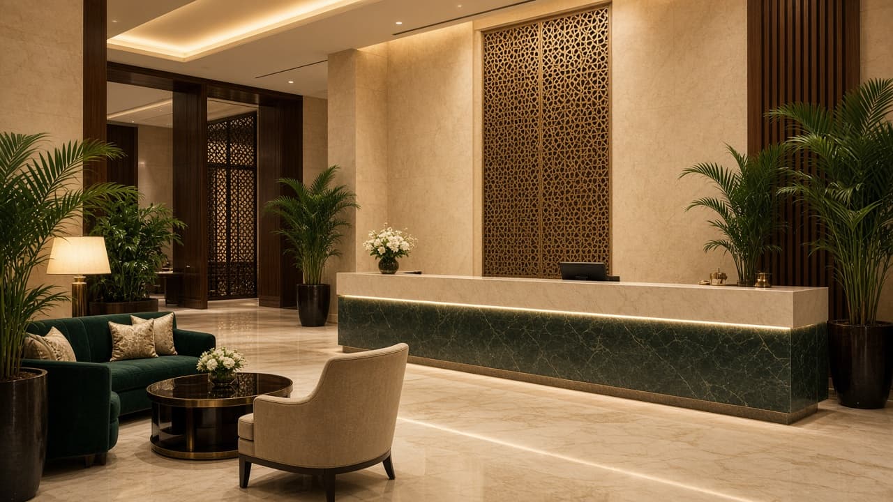 Hotel ERP in India — hotel reception and lobby operations. Cloud ERP by ZemERP.